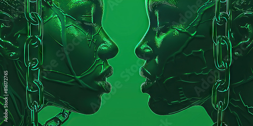 Intersectionality (Green): Symbolizes the interconnected nature of different forms of oppression and discrimination, including those related to reproductive rights photo