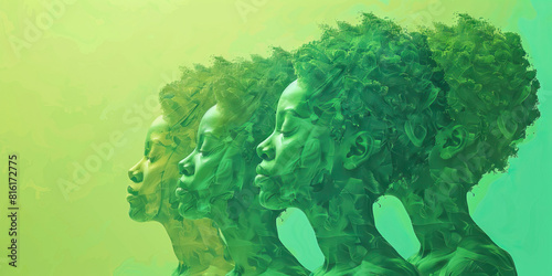 Intersectionality (Green): Symbolizes the interconnected nature of different forms of oppression and discrimination, including those related to reproductive rights photo