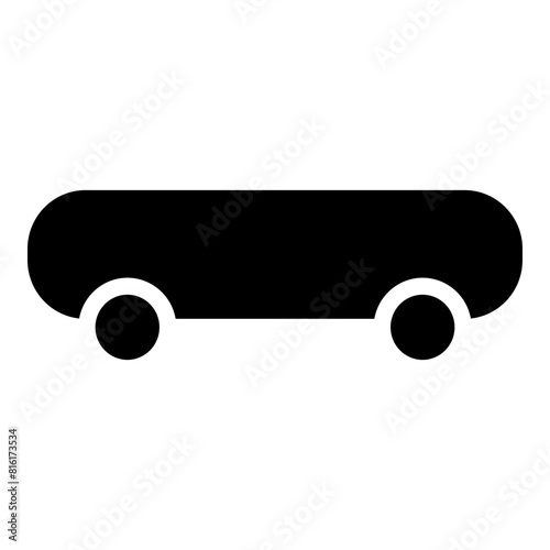 Skateboard Glyph Icon Design
