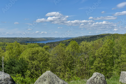 veiw of the quabbin reservoir from the enfield look out,