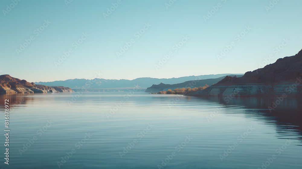 Fototapeta premium Lake Mohave : Generative AI