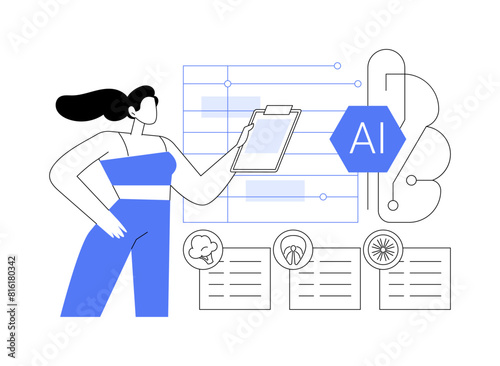 AI-Optimized Athlete Nutrition abstract concept vector illustration.