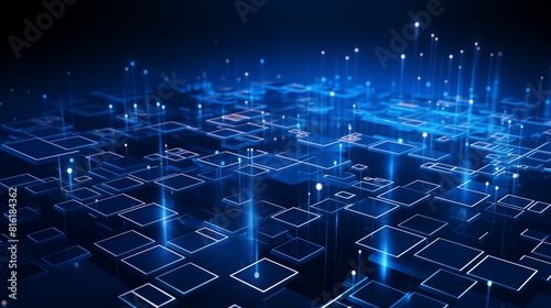 Modern abstract blue technology background
