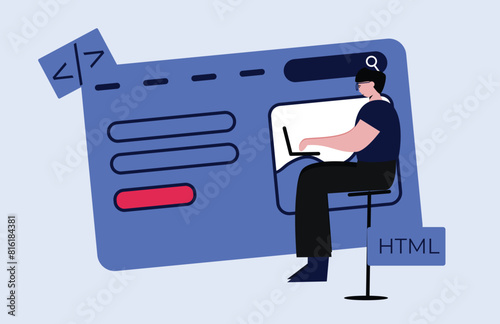 a web designer or web developer works on website development