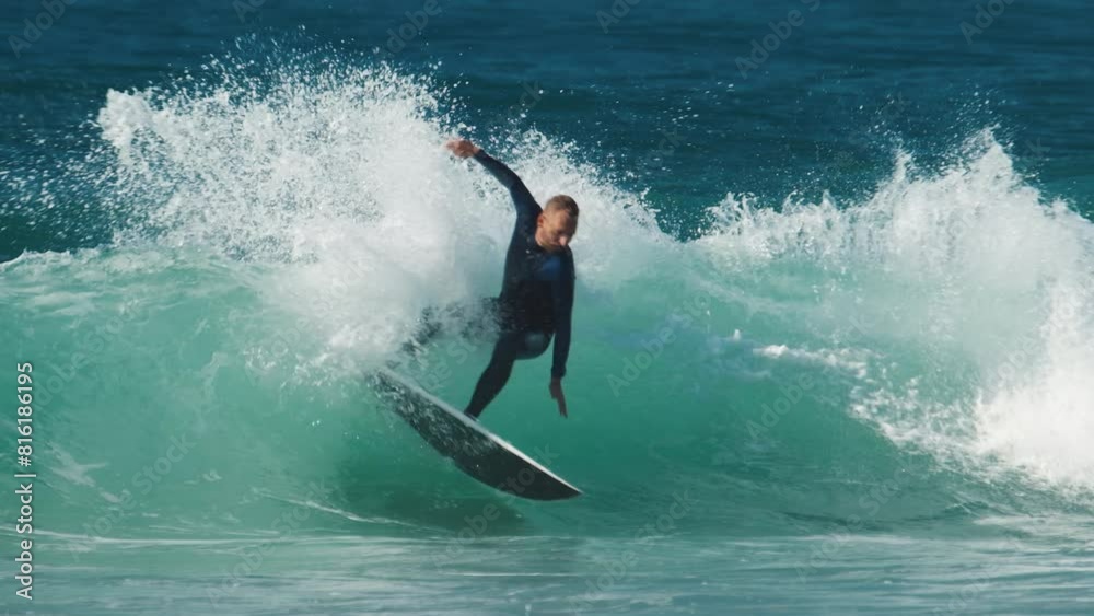 Surfer rides the wave in Brazil Surfer rides the wave in Brazil