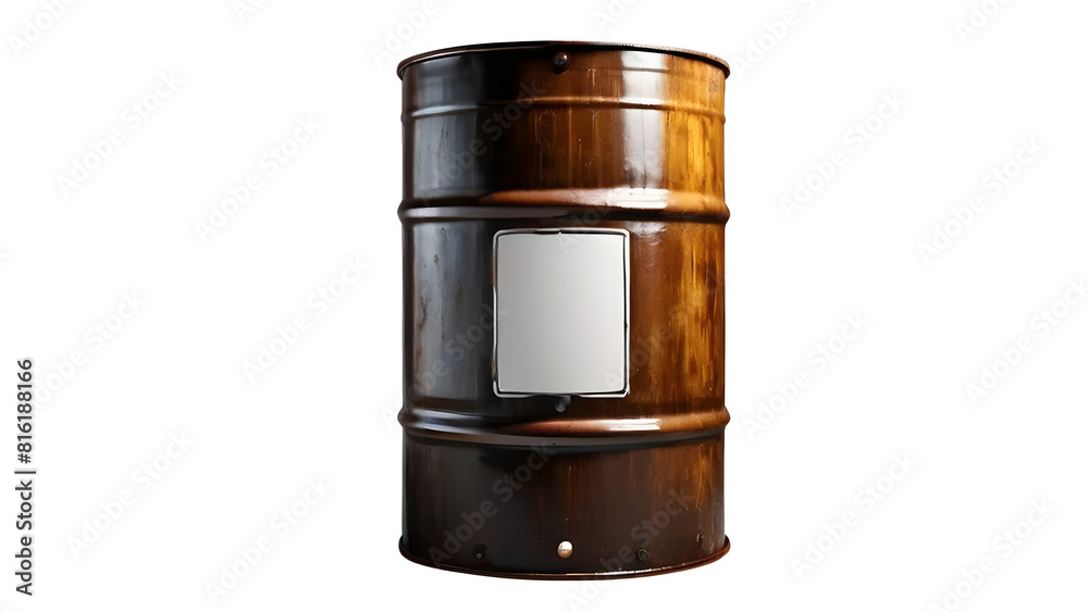 Rusty Metal Barrel Isolated on White Rusty Metal Barrel Isolated on White