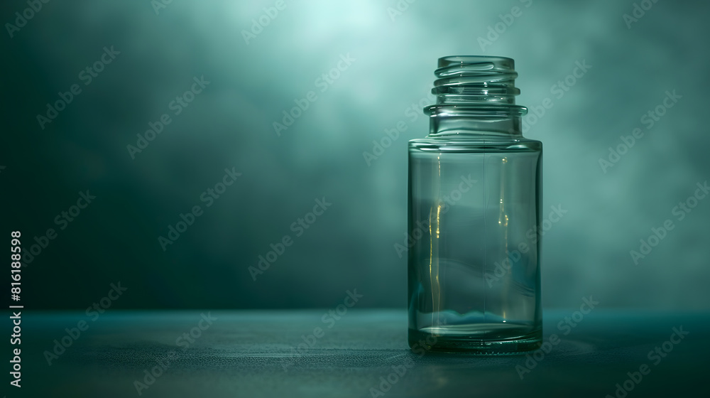 empty glass bottle with lid : Generative AI empty glass bottle with lid : Generative AI