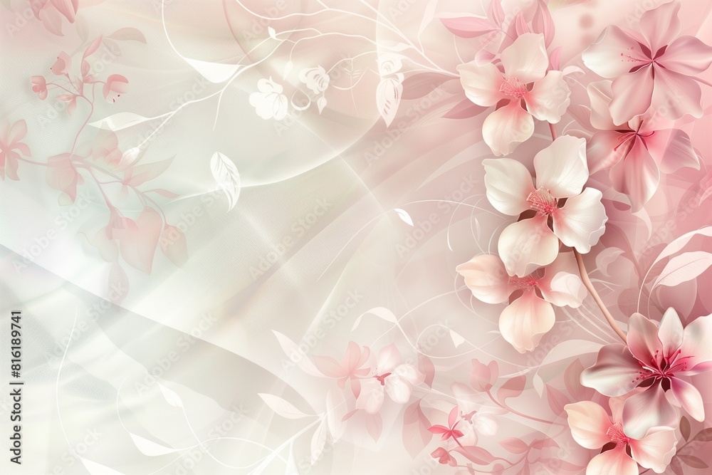 Beautiful floral background with soft floral ornament. Vector Illustration with Eps 10