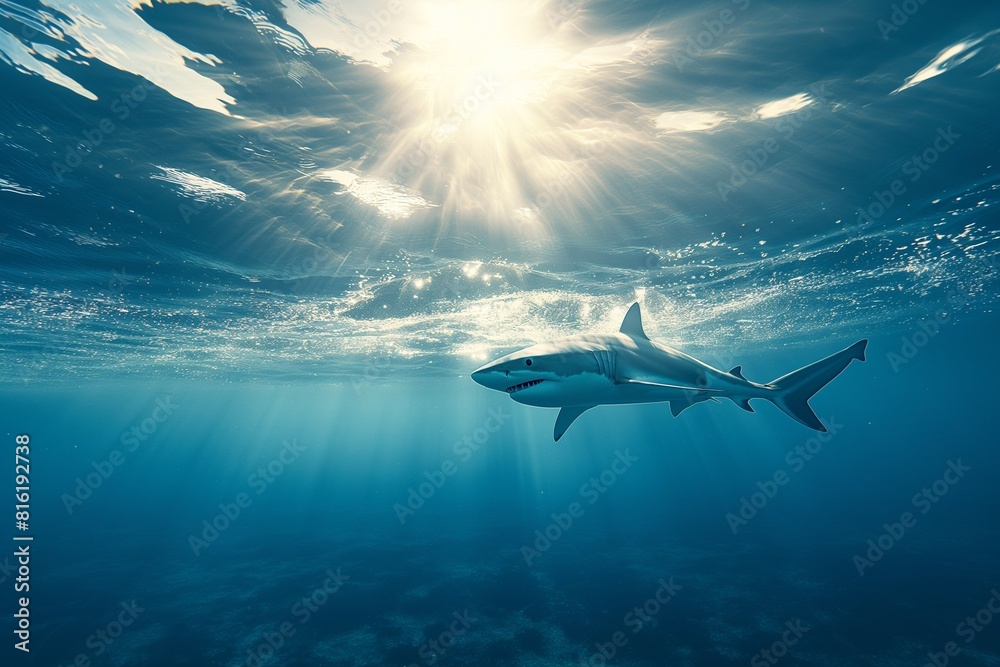 Fototapeta premium A shark underwater