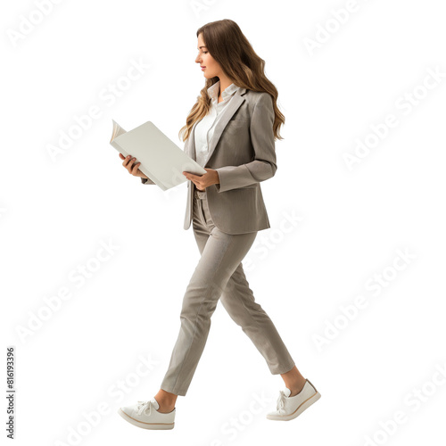 Professional woman reading a document