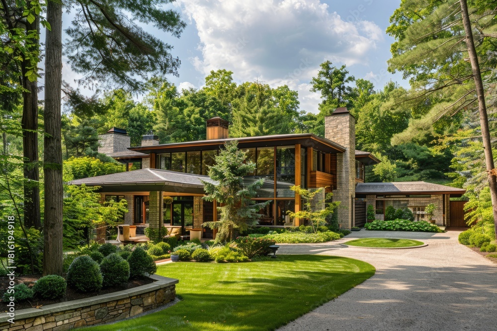 Trees House. Elegant Contemporary Estate with Cedar Trees Surrounding the Property Trees House. Elegant Contemporary Estate with Cedar Trees Surrounding the Property