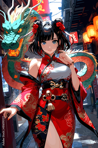 Dragon Lady Illustration