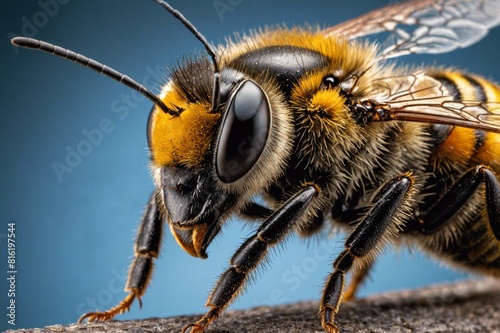 Extreme magnification - Solitaire Bee, Megachilidae photo