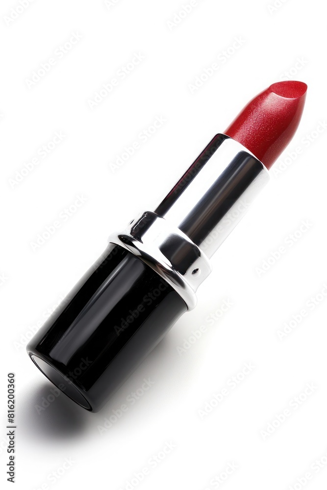 Bright red lipstick on white background, spring and summer makeup trends, cosmetic beauty and personal care Bright red lipstick on white background, spring and summer makeup trends, cosmetic beauty and personal care