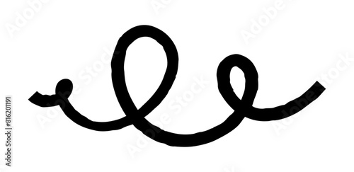 Dry brush mark, pencil squiggle and scribble. Hand drawn vector crayon various line, spiral and doodle. Black rough highlighter, chalk stroke, pencil divider. Curly line. Scratchy strokes with rough