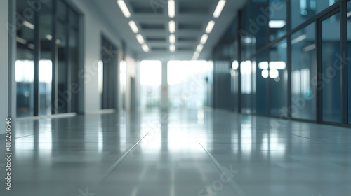 blurred for background office building interior empty hall in the modern office building   Generative AI