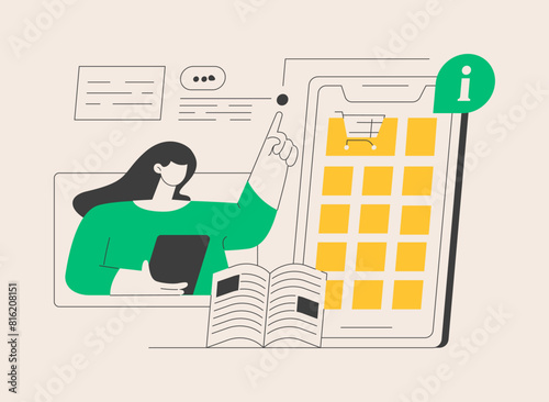 Digital guide abstract concept vector illustration.