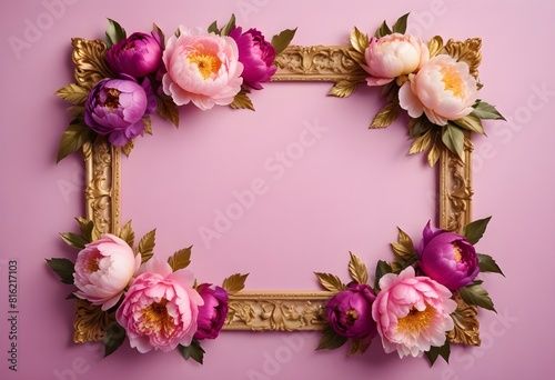 Frame made of beautiful flowers of different matellic colours on transparent background a concept summer flowers © Hdesigns