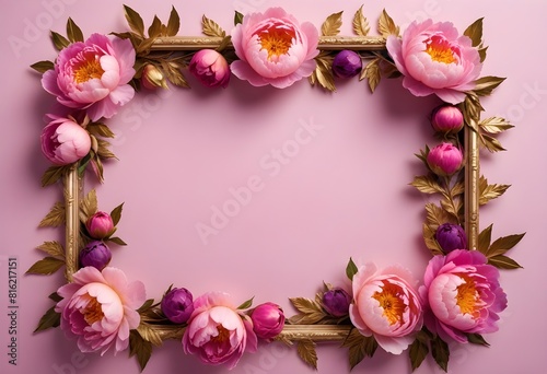 Frame made of beautiful flowers of different matellic colours on transparent background a concept summer flowers © Hdesigns