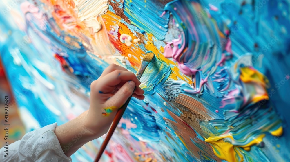 Obraz premium kids_painting_fun_solo_play_8k