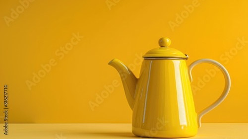 Image of a yellow coffee kettle