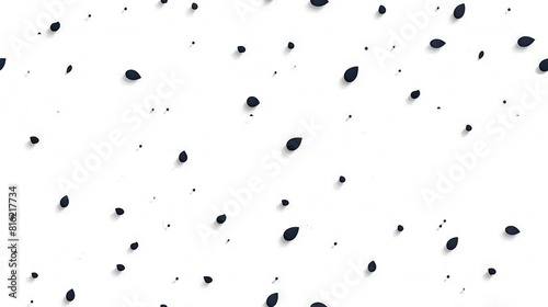  A white canvas with numerous black water droplets scattered at the bottom