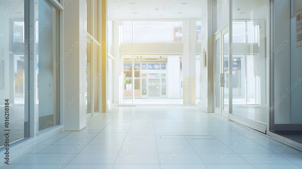 Fototapeta premium empty storefront or shop entrance retail for rent : Generative AI