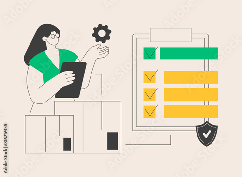 Product quality control abstract concept vector illustration.