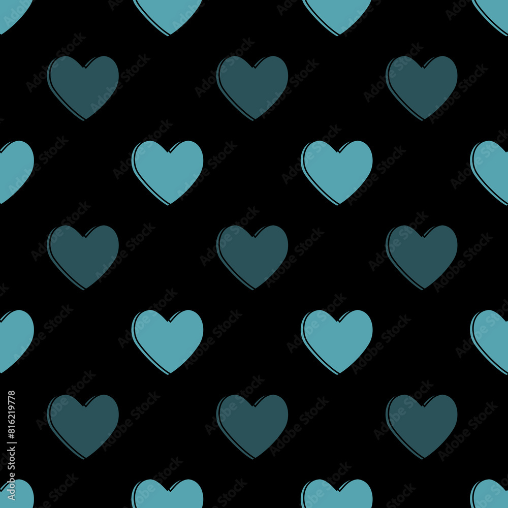 Valentine pattern seamless heart shape blue colors background. Valentine pattern seamless heart shape blue colors background.