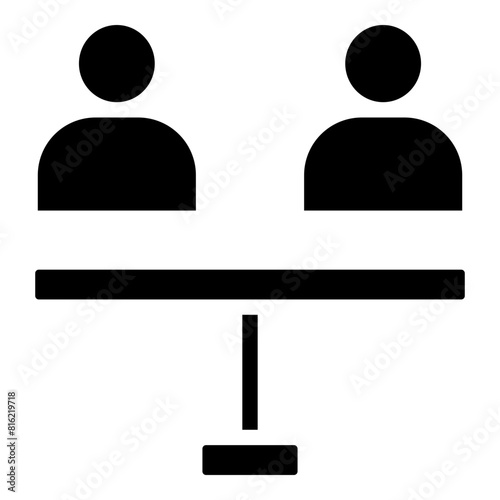 No Racism Glyph Icon Design