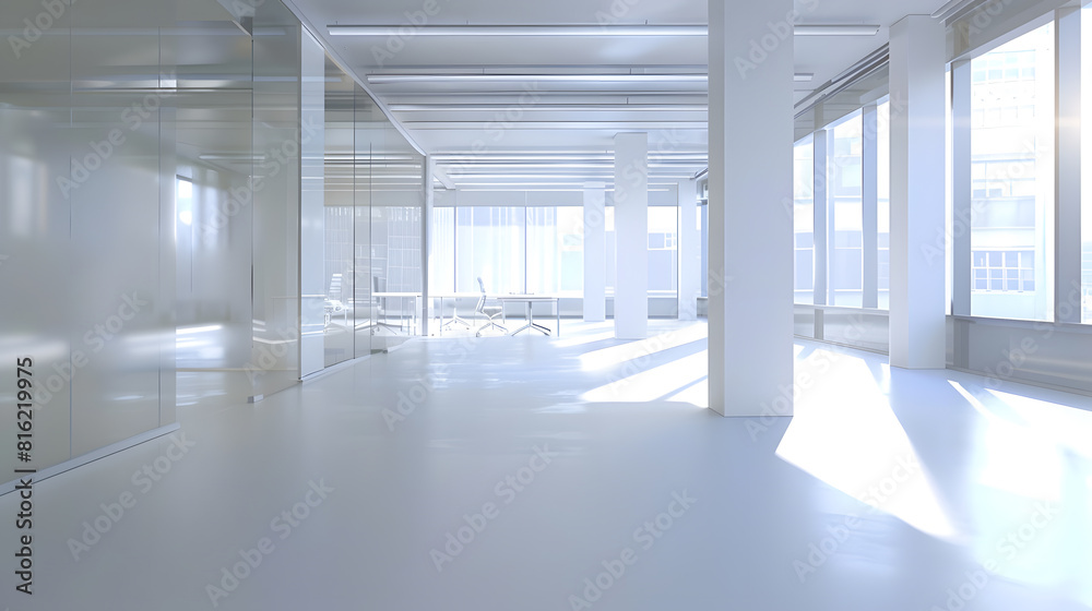 Fototapeta premium Modern empty business space Brand new office : Generative AI