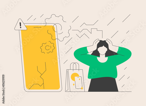 Defective product abstract concept vector illustration.