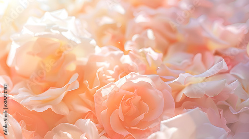 Peach pink rose beige abstract background Color gradient Light pastel pale soft coral purple blurred pattern Matte shimmer Template Empty Elegant beautiful romance gentle calm : Generative AI