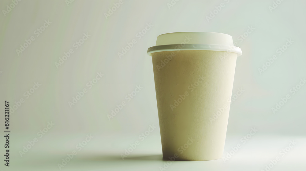 Recycled paper cup use as background on recycling theme : Generative AI Recycled paper cup use as background on recycling theme : Generative AI