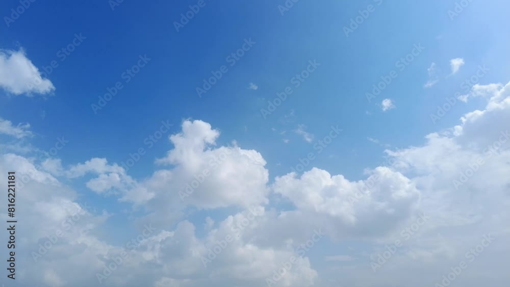 Cirrus clouds moving across the blue sky, timelapse Cirrus clouds moving across the blue sky, timelapse