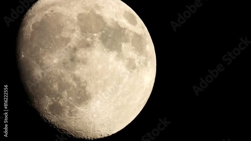 Moon Phase: Waxing Gibbous in Scorpio, June 12. 2022 - On this day the Moon was in a Waxing Gibbous phase. Visible through most of the night sky setting a few hours before sunrise. photo