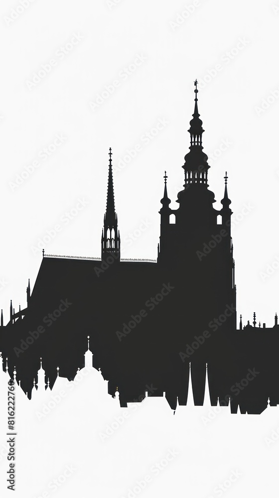 Fototapeta premium Artistic illustration of Prague city. Czech Republic in Europe.