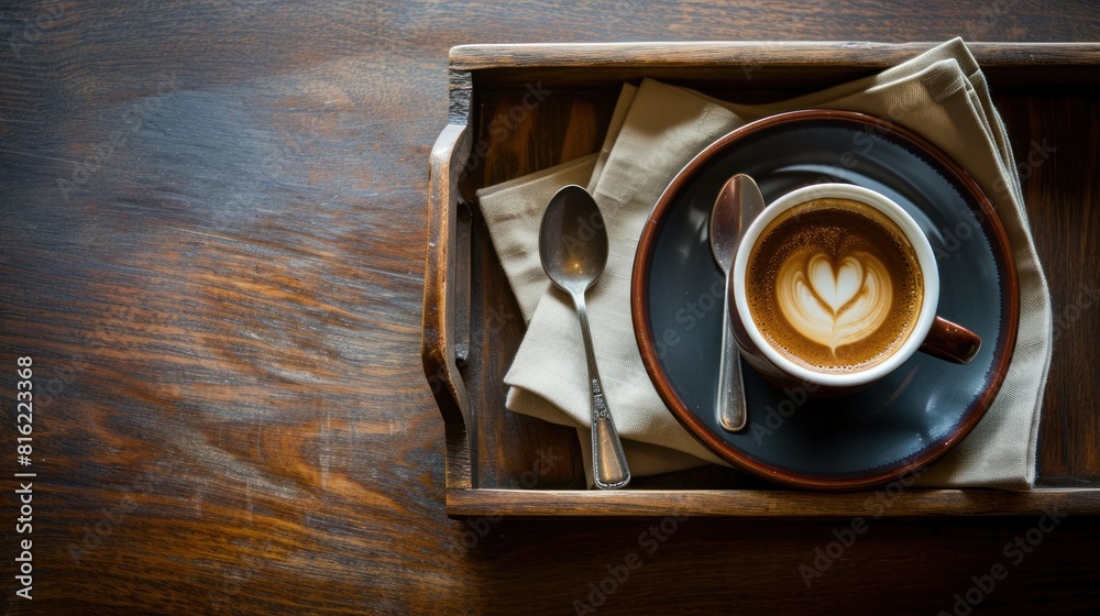 Coffee with heart shape latte art. Coffee with heart shape latte art.