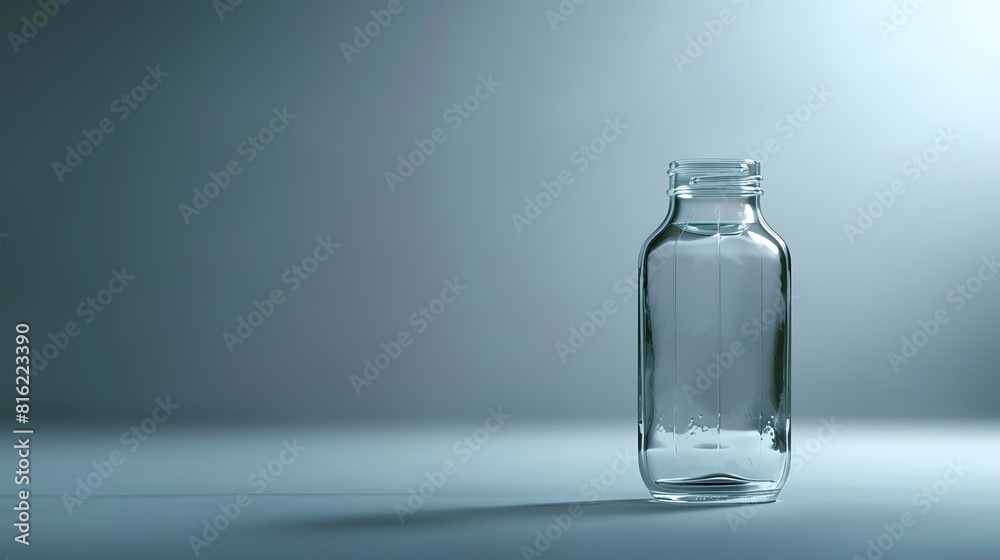empty glass bottle with lid : Generative AI empty glass bottle with lid : Generative AI