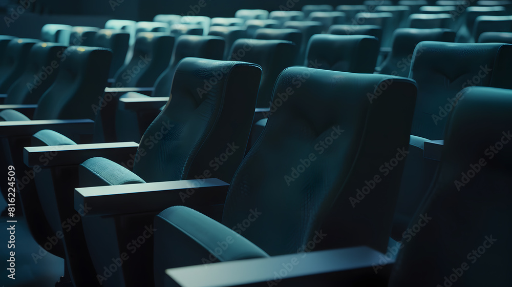 Rows of seats in empty auditorium : Generative AI