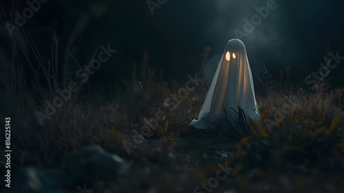 Ghost in the night colored : Generative AI photo