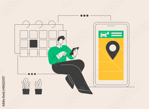 Set quick and efficient delivery service abstract concept vector illustration.