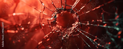 Shattered glass texture with dramatic lighting