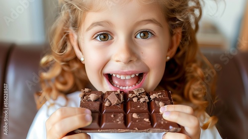 Little girl with chocolate