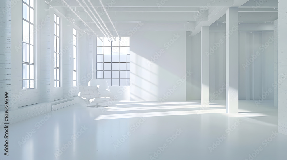 Obraz premium sunny white loft : Generative AI