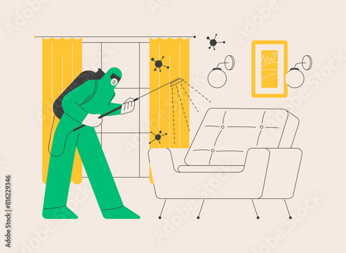 Home sterilization services abstract concept vector illustration.