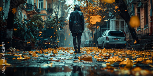 Loneliness and Isolation: A person standing alone on an empty street © senadesign