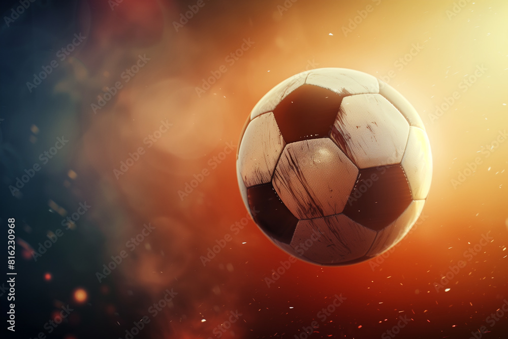 Fototapeta premium Soccer Ball Flying in the Air