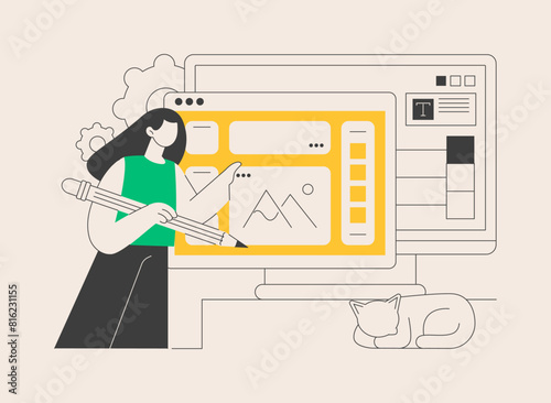Interface design abstract concept vector illustration.