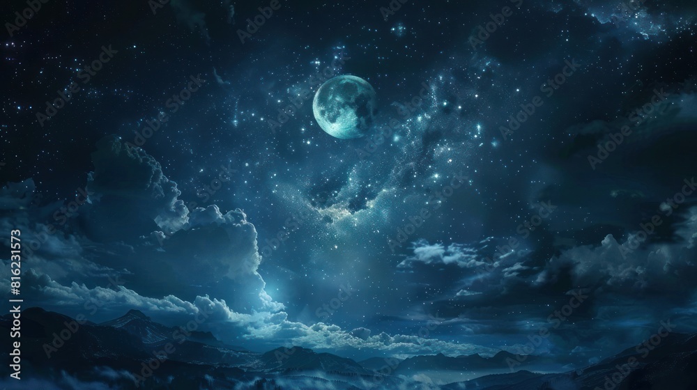 A beautiful digital image of the night sky, showcasing stars and constellations.
A beautiful digital image of the night sky, showcasing stars and constellations.